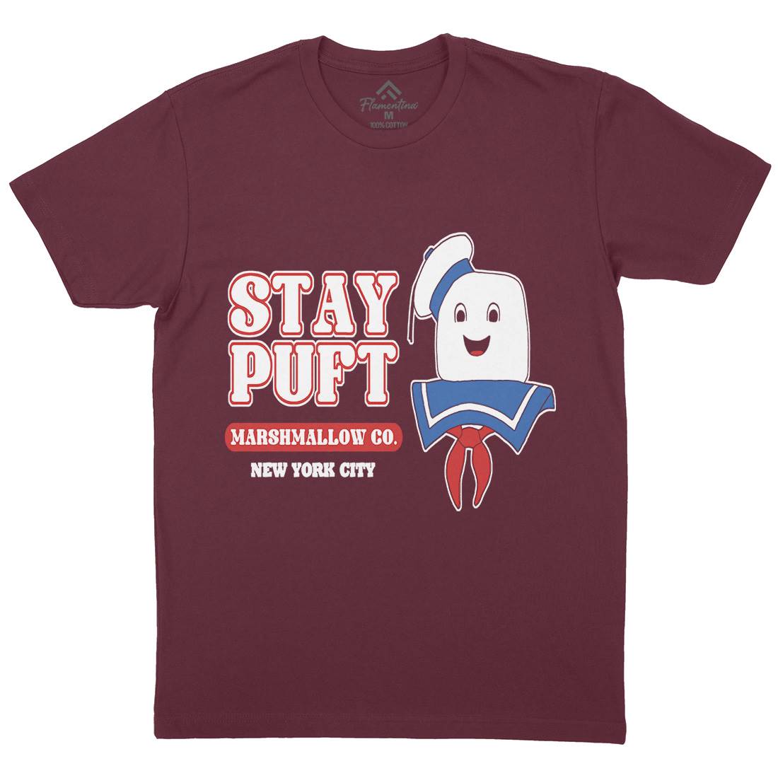 Stay Puft Co Mens Organic Crew Neck T-Shirt Space D141