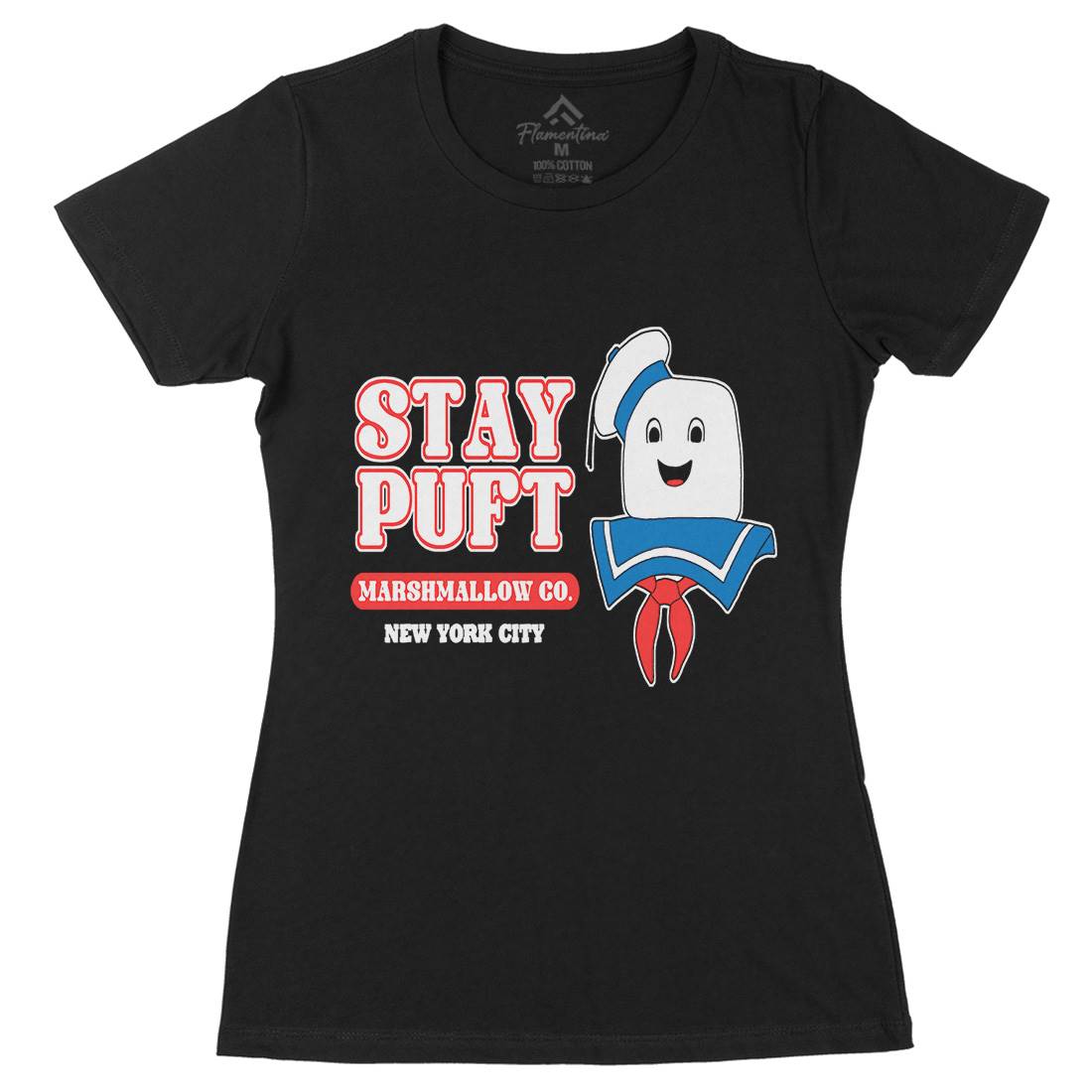 Stay Puft Co Womens Organic Crew Neck T-Shirt Space D141