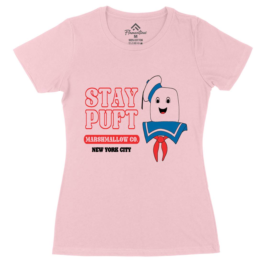 Stay Puft Co Womens Organic Crew Neck T-Shirt Space D141
