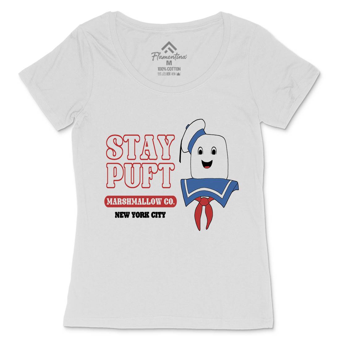 Stay Puft Co Womens Scoop Neck T-Shirt Space D141