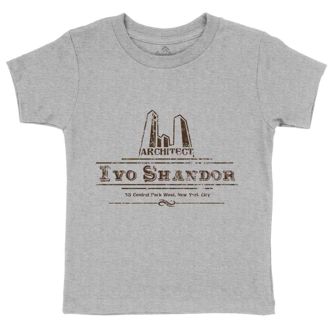 Architect Ivo Shandor Kids Organic Crew Neck T-Shirt Space D142