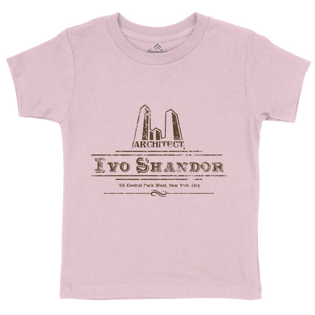 Architect Ivo Shandor Kids Organic Crew Neck T-Shirt Space D142