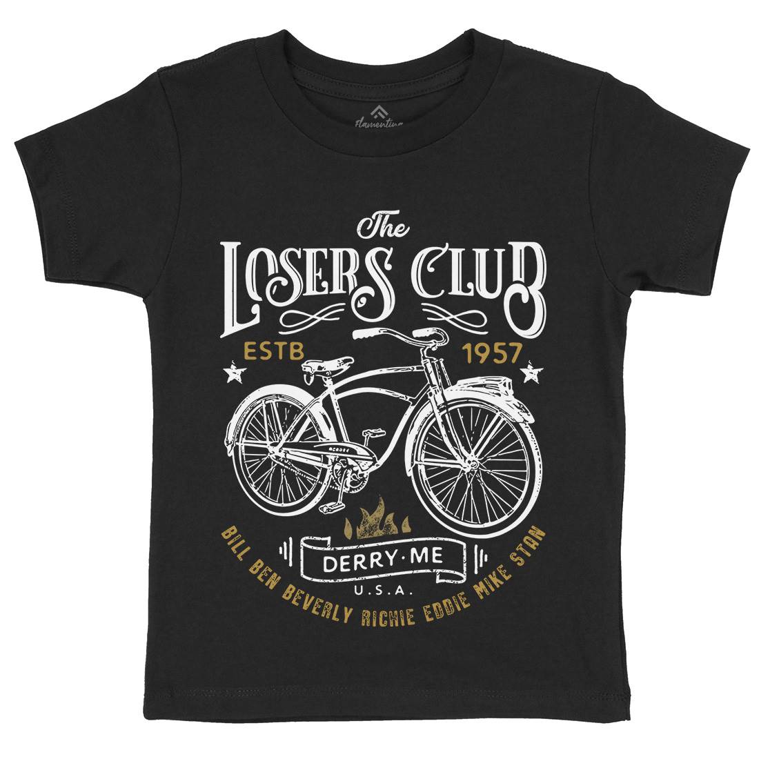 Losers Club Kids Organic Crew Neck T-Shirt Horror D143