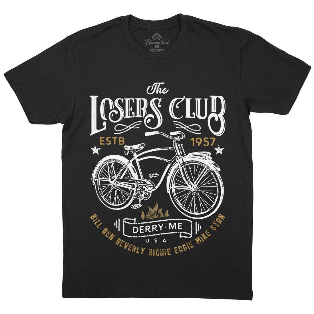 Losers Club Mens Organic Crew Neck T-Shirt Horror D143