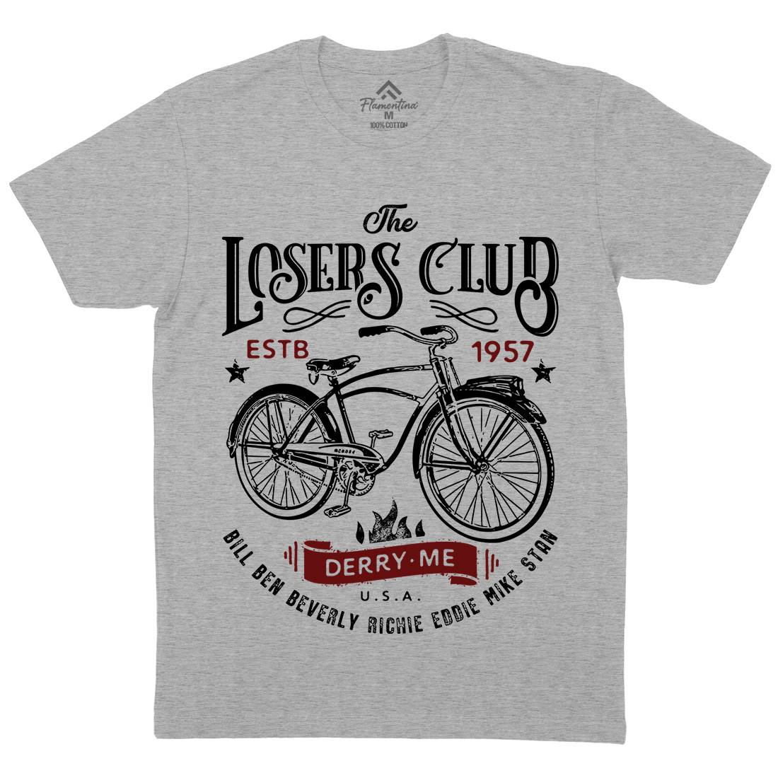 Losers Club Mens Crew Neck T-Shirt Horror D143