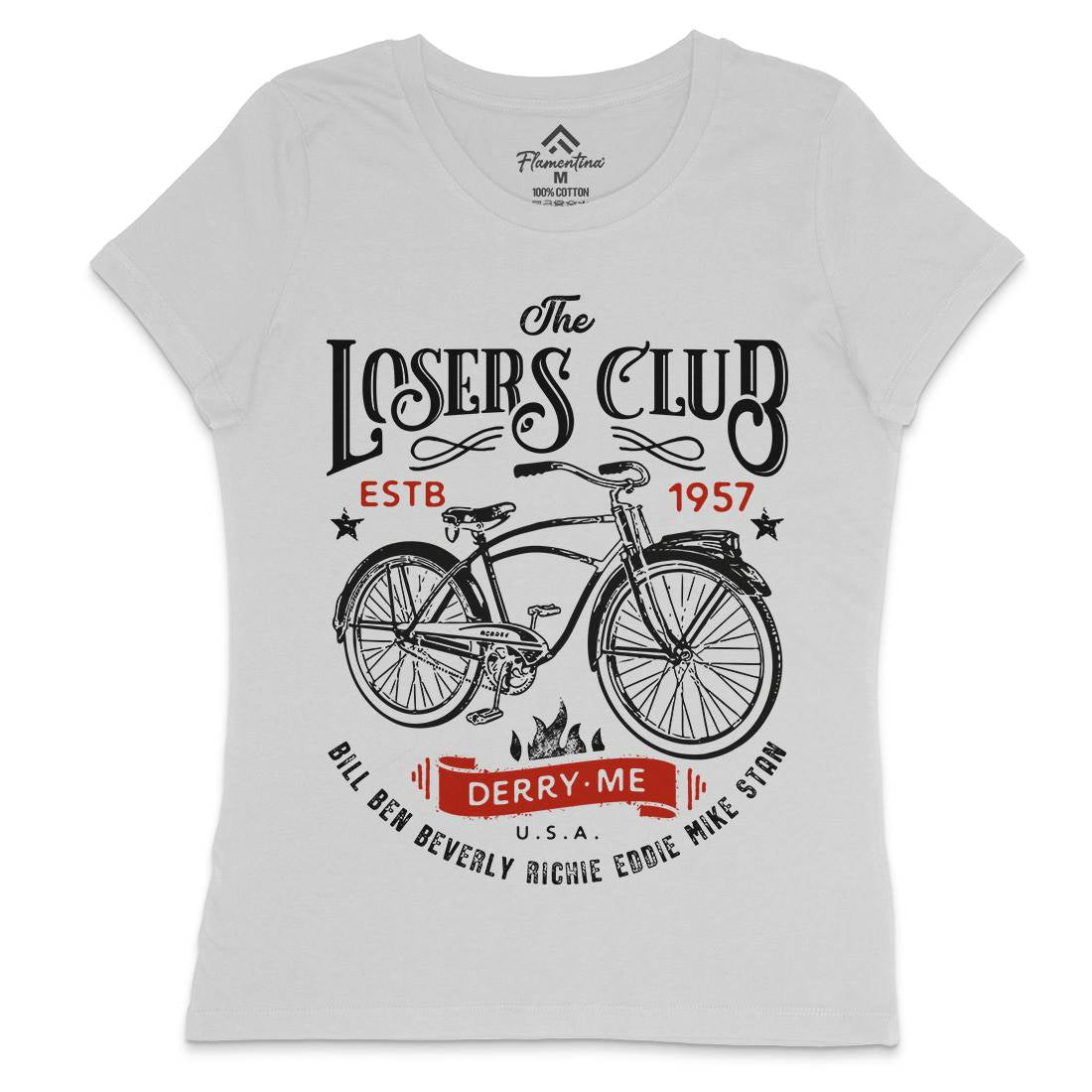 Losers Club Womens Crew Neck T-Shirt Horror D143