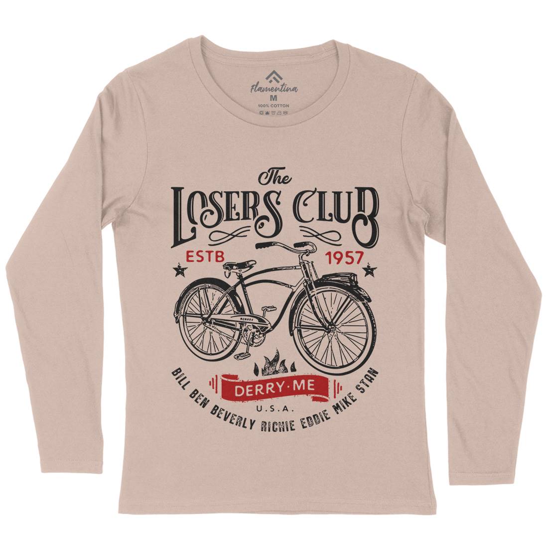 Losers Club Womens Long Sleeve T-Shirt Horror D143
