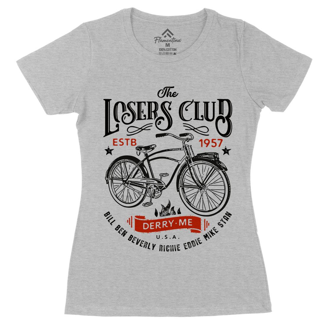 Losers Club Womens Organic Crew Neck T-Shirt Horror D143