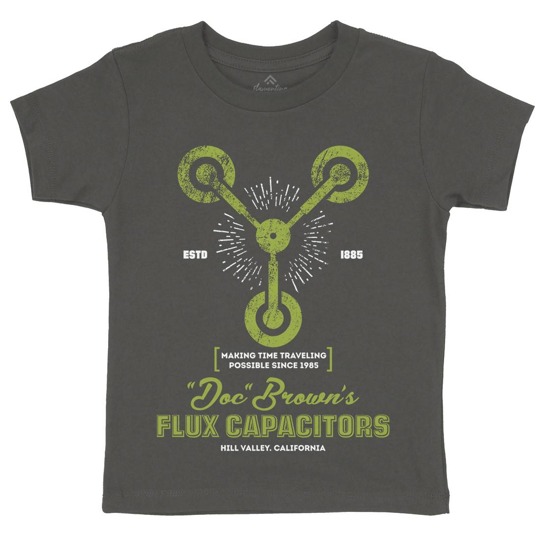 Flux Capacitor Kids Organic Crew Neck T-Shirt Space D145