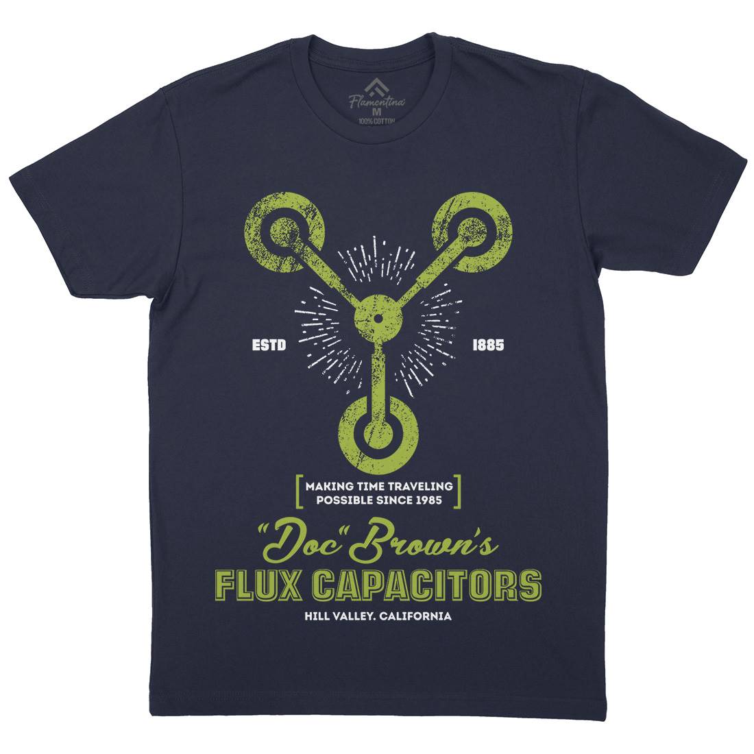 Flux Capacitor Mens Crew Neck T-Shirt Space D145