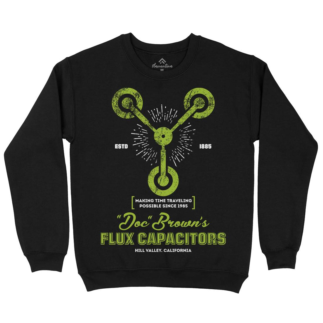 Flux Capacitor Mens Crew Neck Sweatshirt Space D145