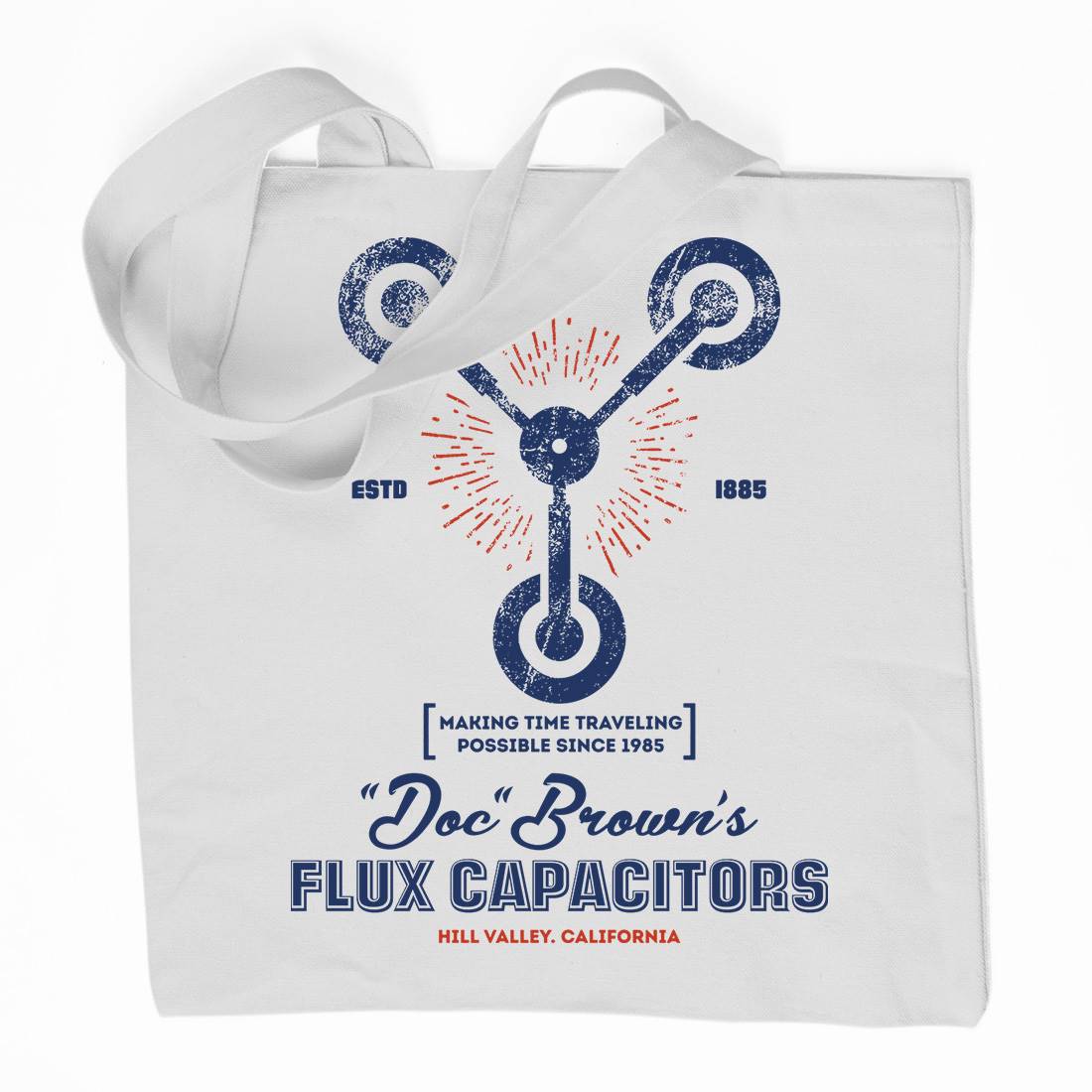 Flux Capacitor Organic Premium Cotton Tote Bag Space D145