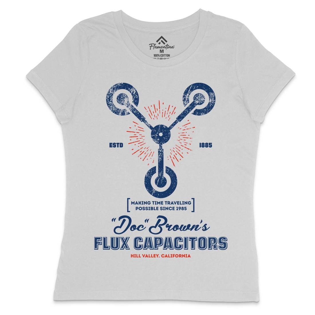 Flux Capacitor Womens Crew Neck T-Shirt Space D145