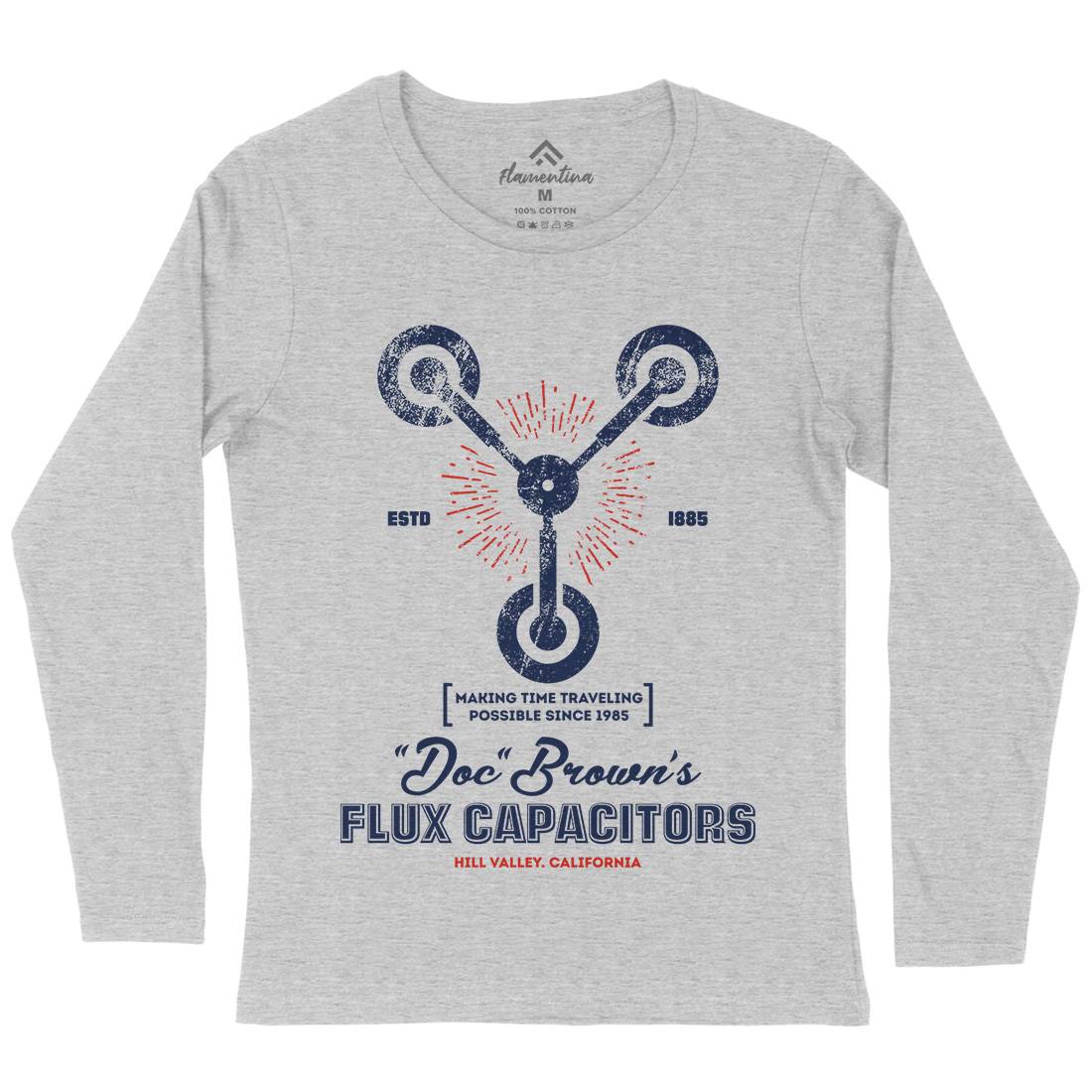 Flux Capacitor Womens Long Sleeve T-Shirt Space D145