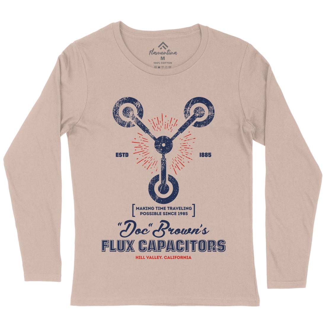 Flux Capacitor Womens Long Sleeve T-Shirt Space D145