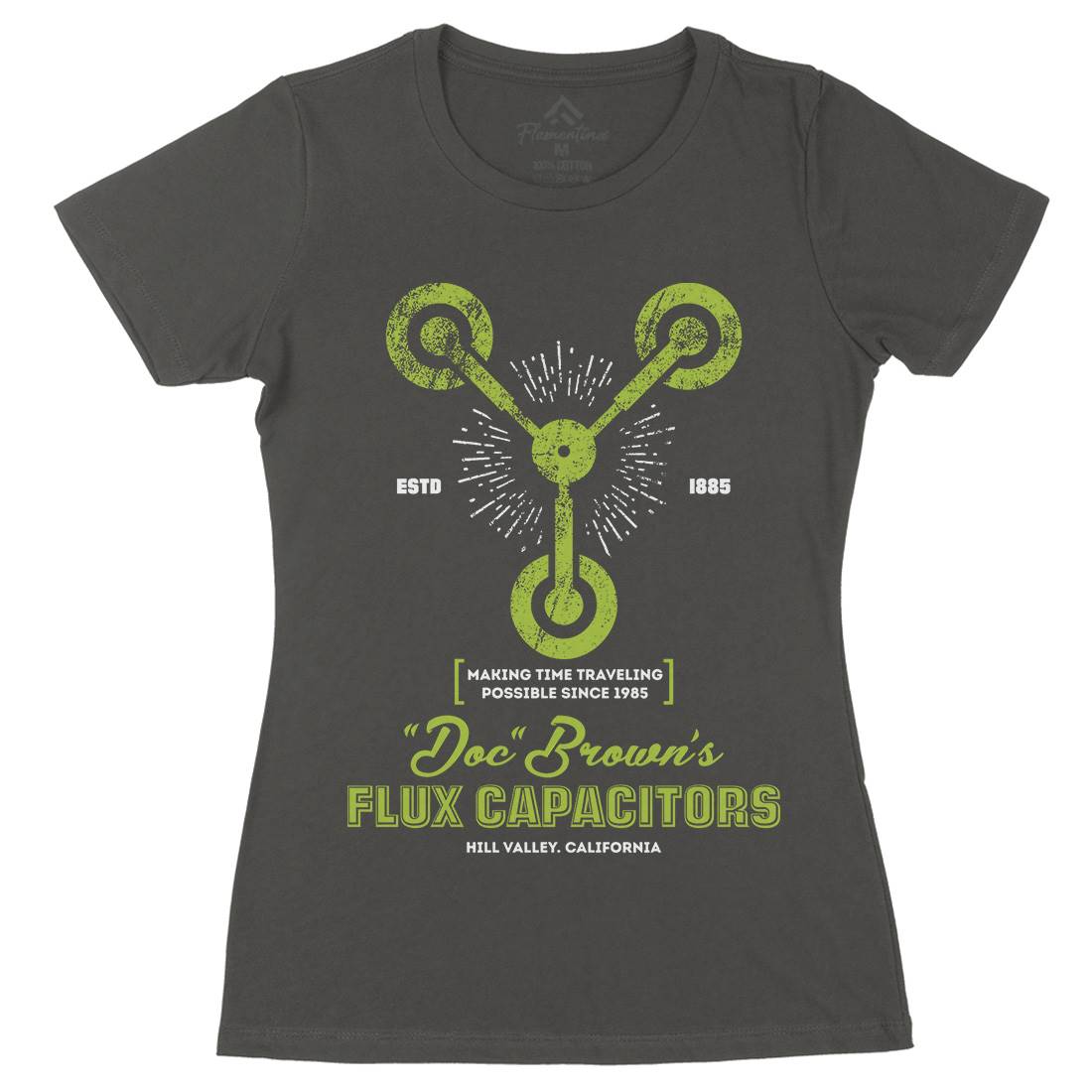 Flux Capacitor Womens Organic Crew Neck T-Shirt Space D145