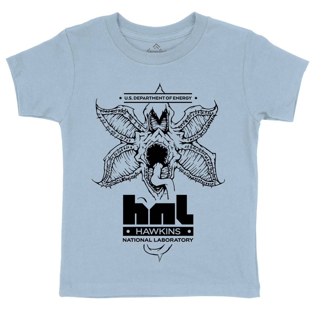 Hawkins National Lab Kids Organic Crew Neck T-Shirt Horror D146