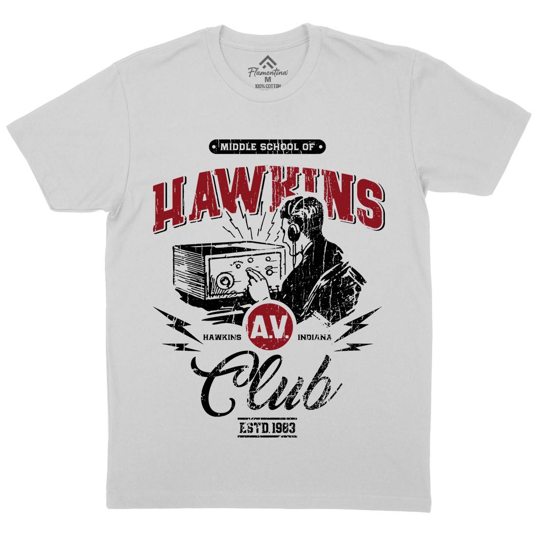 Hawkins Av Club Mens Crew Neck T-Shirt Horror D147