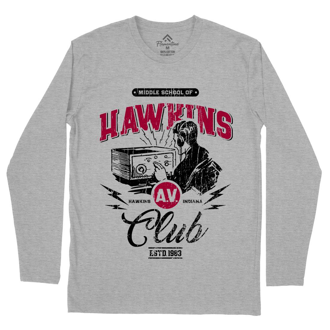 Hawkins Av Club Mens Long Sleeve T-Shirt Horror D147