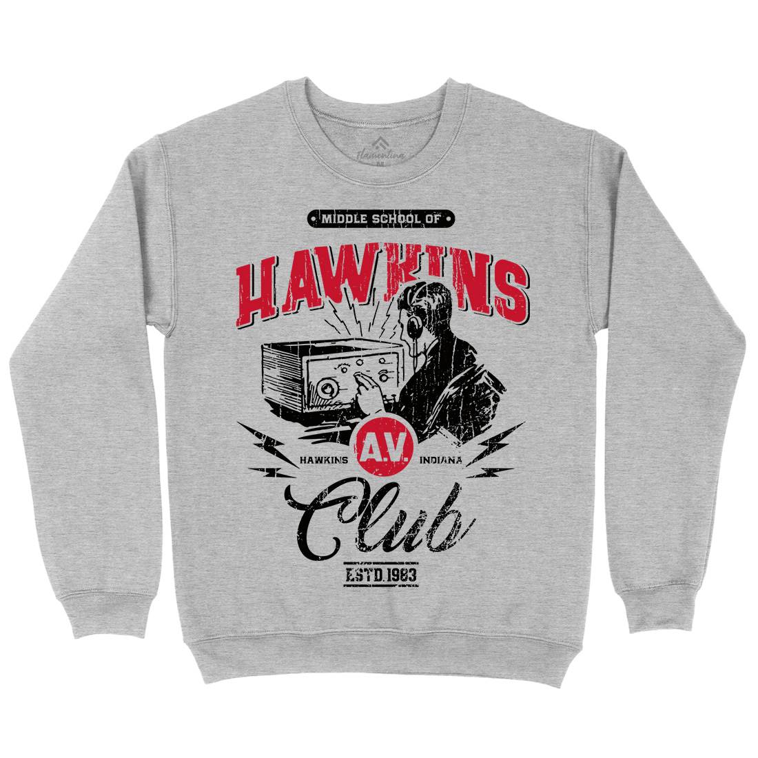 Hawkins Av Club Mens Crew Neck Sweatshirt Horror D147