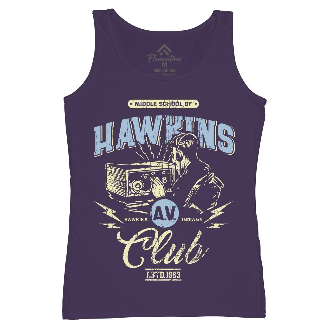 Hawkins Av Club Womens Organic Tank Top Vest Horror D147
