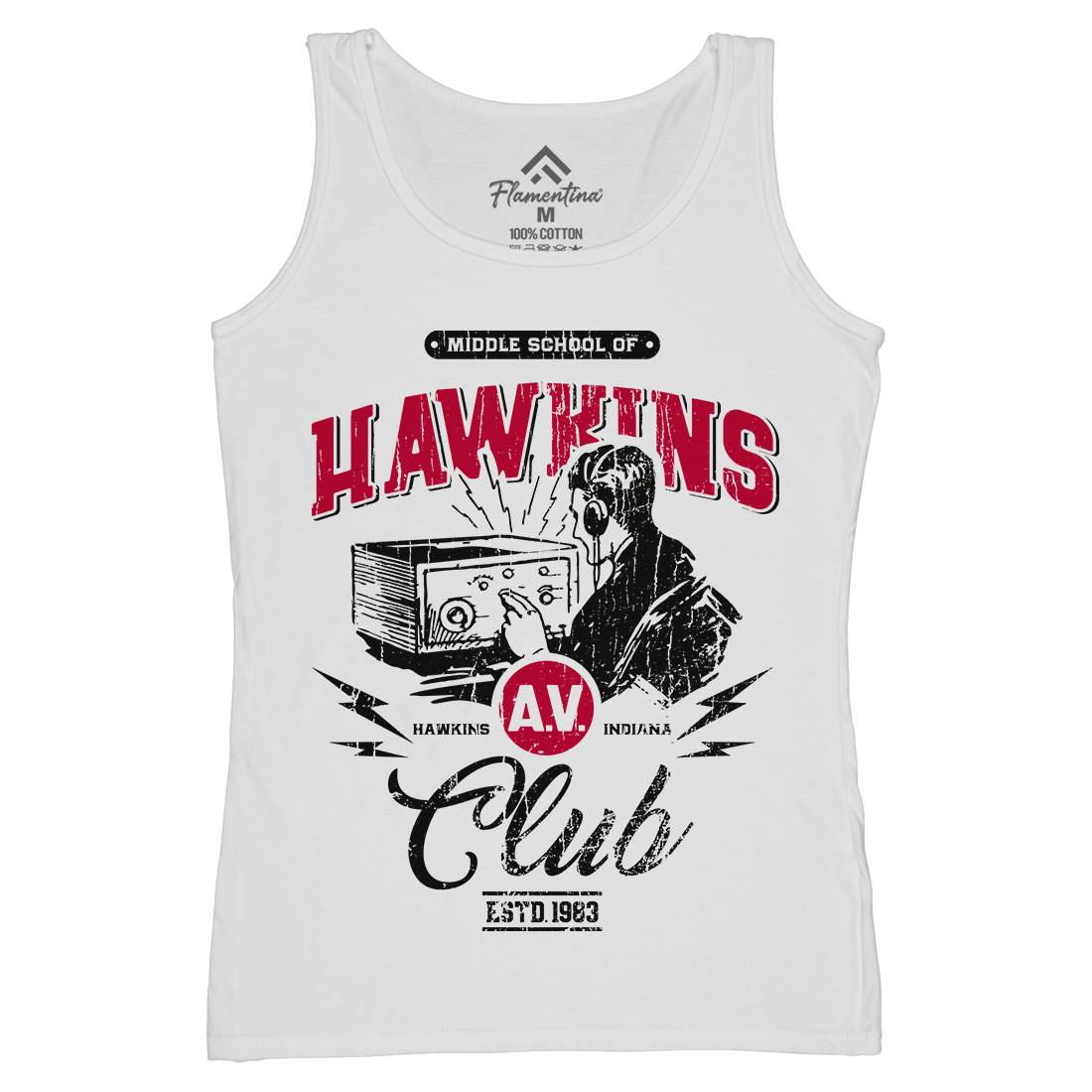 Hawkins Av Club Womens Organic Tank Top Vest Horror D147