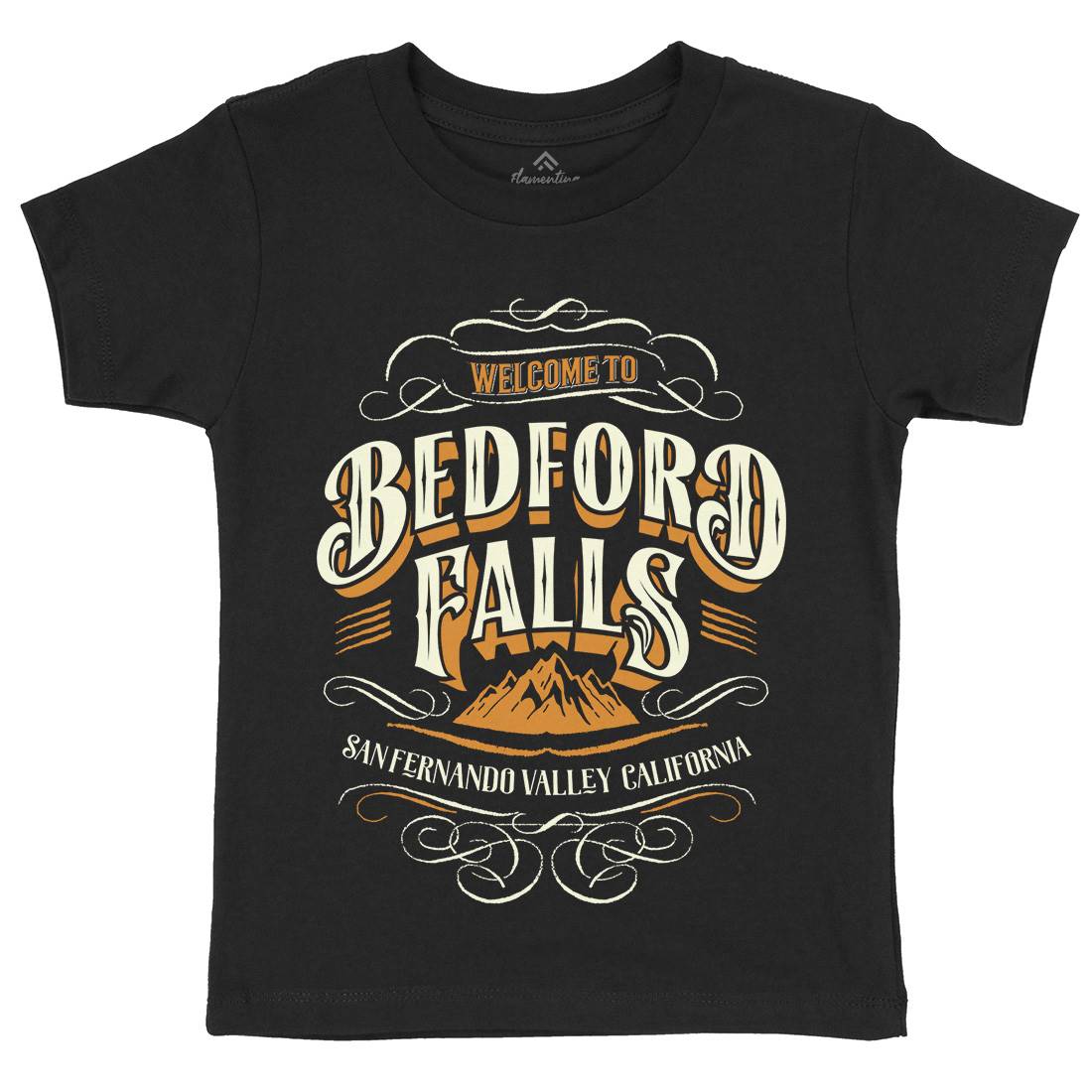 Bedford Falls Kids Organic Crew Neck T-Shirt Christmas D148