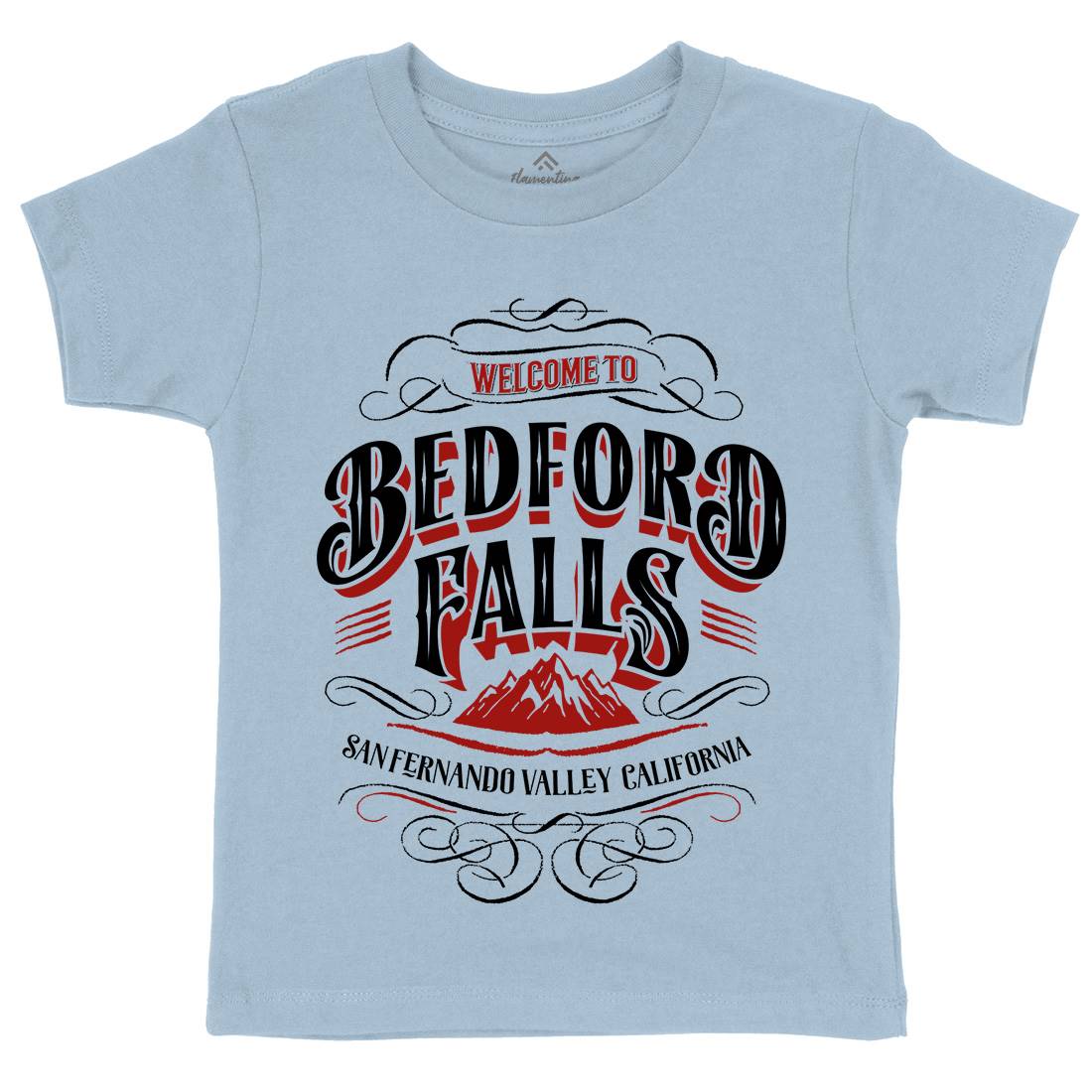Bedford Falls Kids Crew Neck T-Shirt Christmas D148