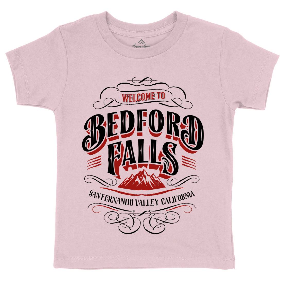 Bedford Falls Kids Crew Neck T-Shirt Christmas D148