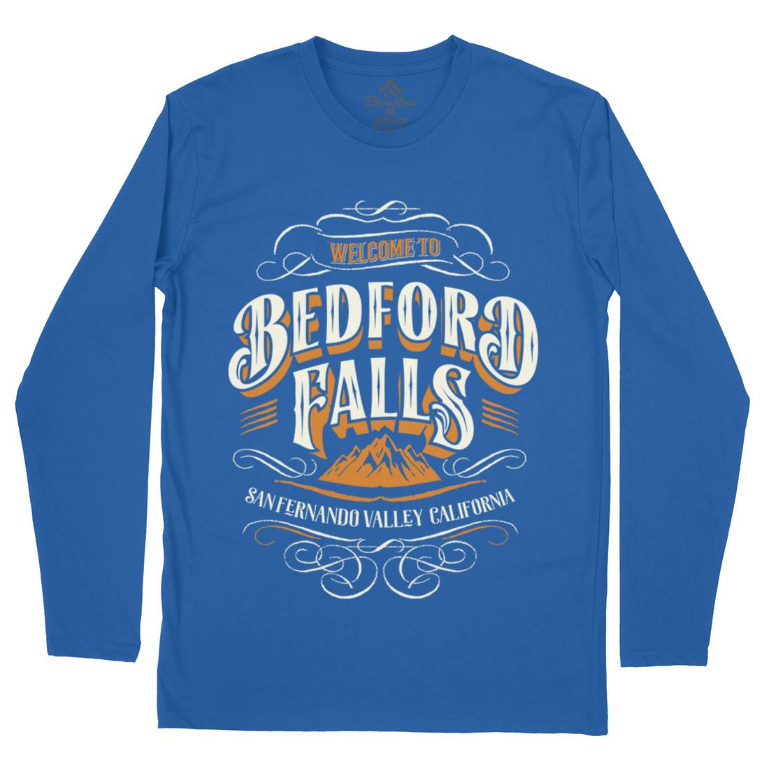 Bedford Falls Mens Long Sleeve T-Shirt Christmas D148