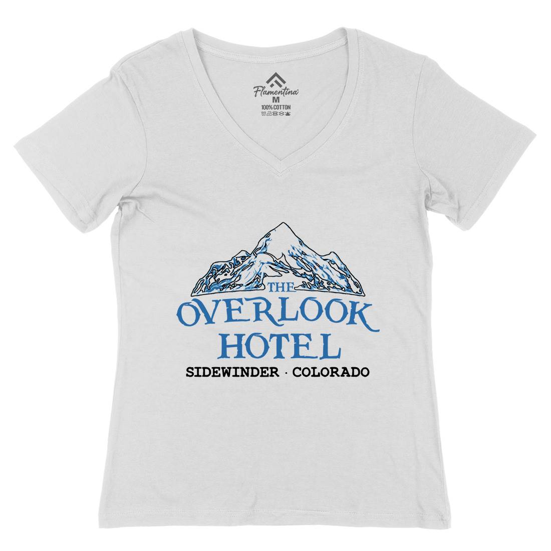 Overlook Hotel Womens Organic V-Neck T-Shirt Horror D149