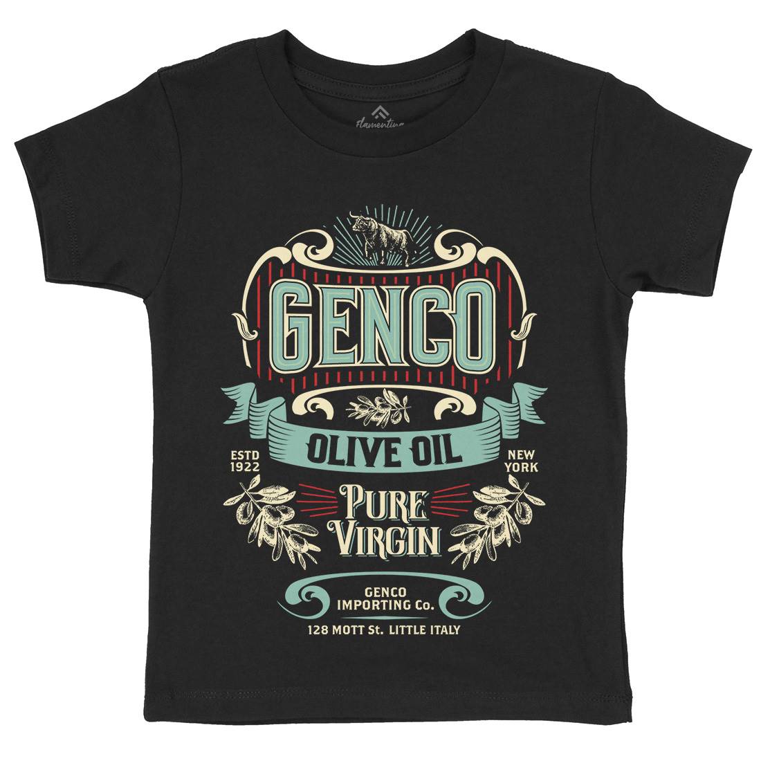 Genco Pura Kids Crew Neck T-Shirt Food D151