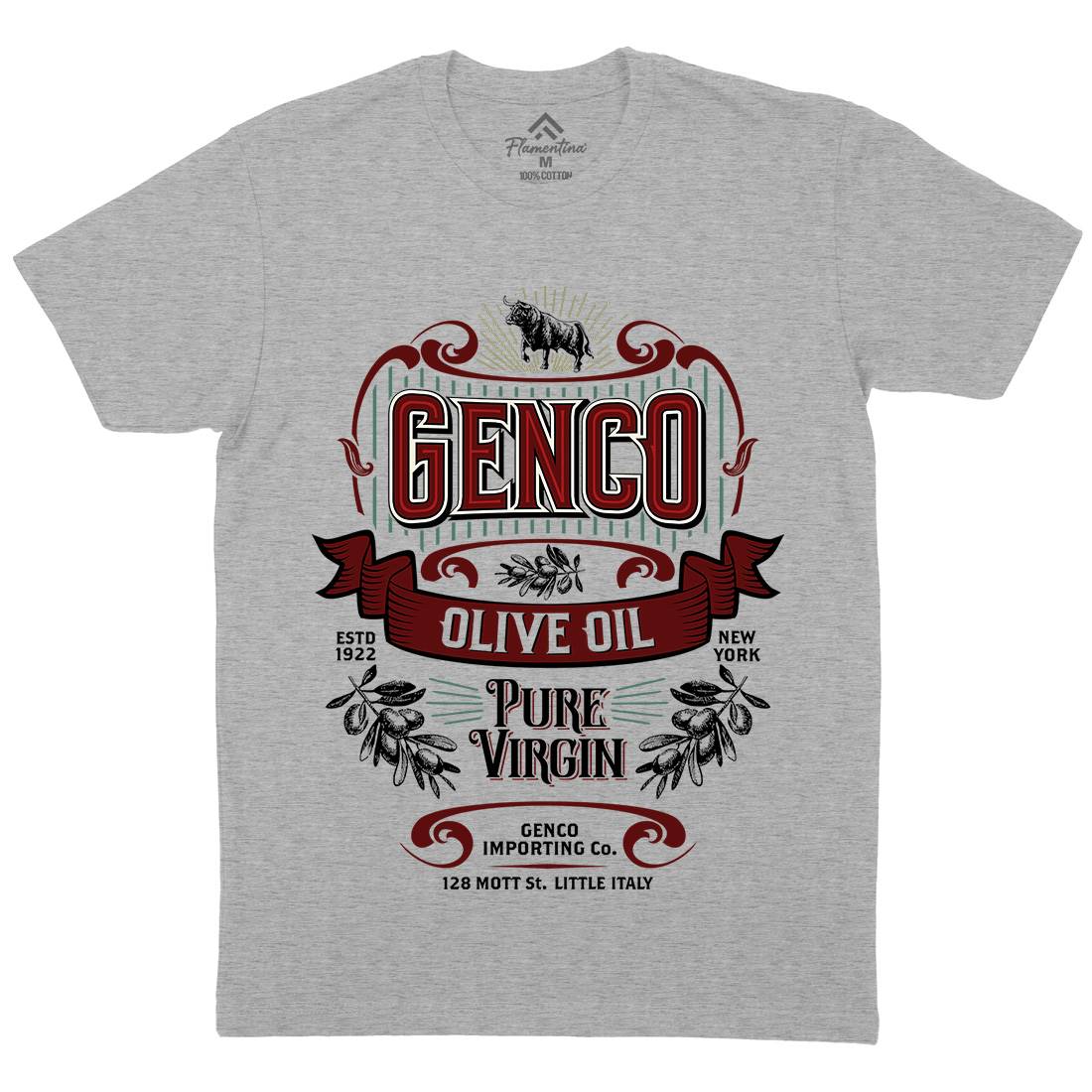 Genco Pura Mens Crew Neck T-Shirt Food D151