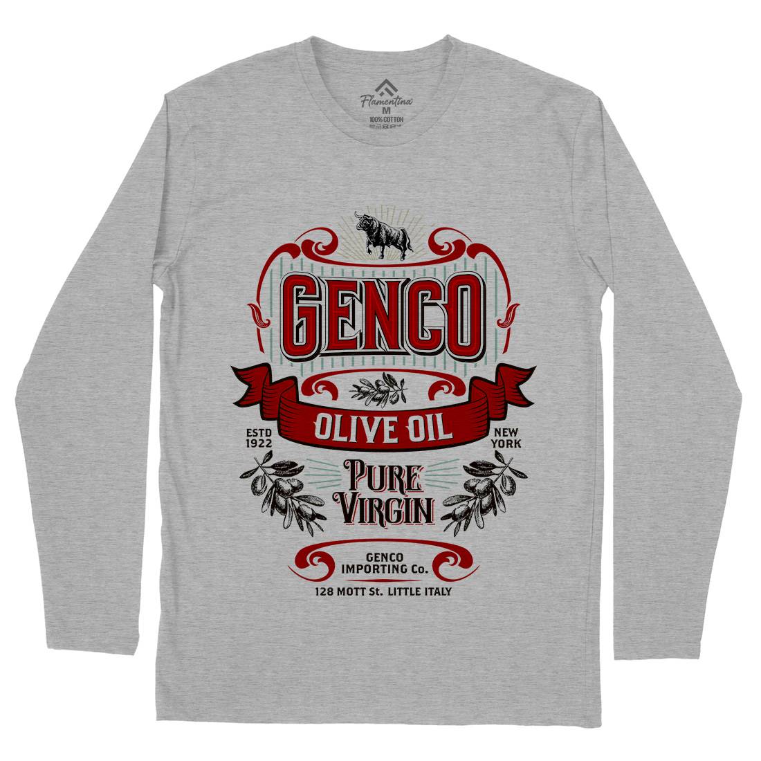 Genco Pura Mens Long Sleeve T-Shirt Food D151