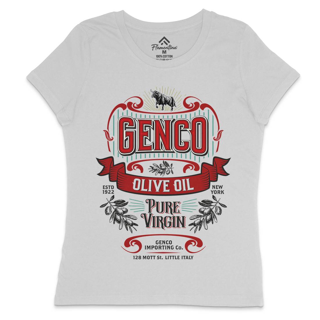 Genco Pura Womens Crew Neck T-Shirt Food D151
