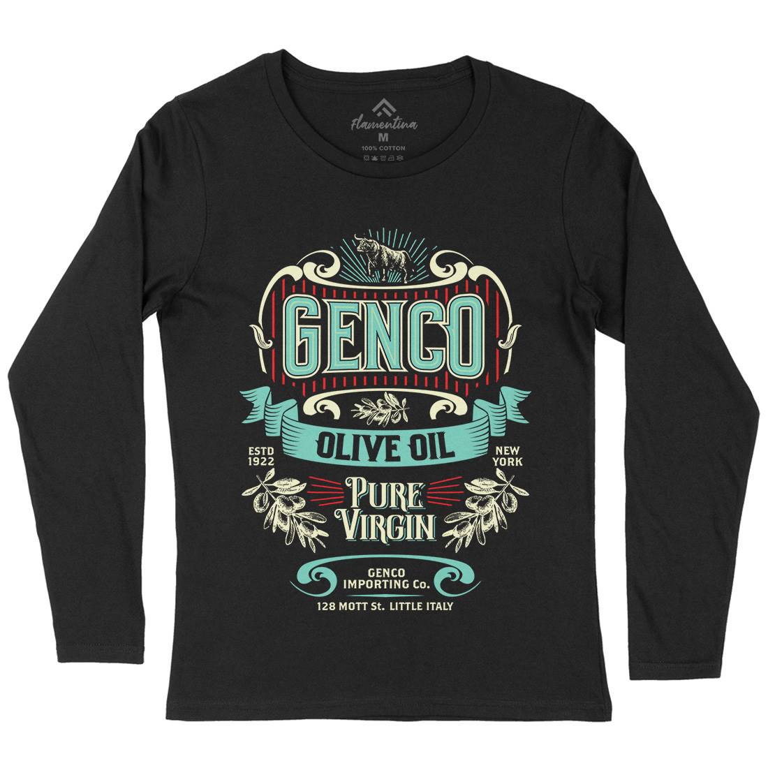 Genco Pura Womens Long Sleeve T-Shirt Food D151