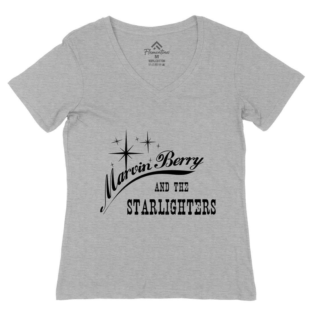 Marvin Berry And The Starlighters Womens Organic V-Neck T-Shirt Music D152