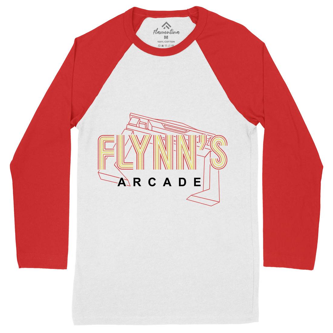 Flynns Arcade Mens Long Sleeve Baseball T-Shirt Space D154