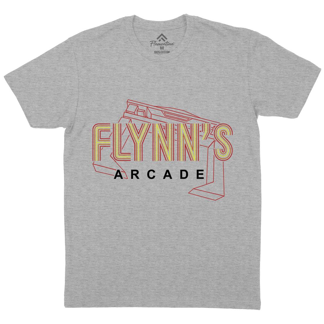 Flynns Arcade Mens Organic Crew Neck T-Shirt Space D154