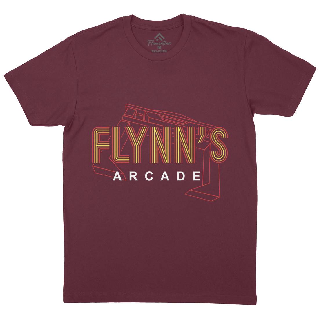 Flynns Arcade Mens Crew Neck T-Shirt Space D154