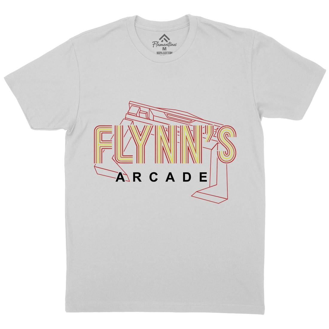 Flynns Arcade Mens Crew Neck T-Shirt Space D154