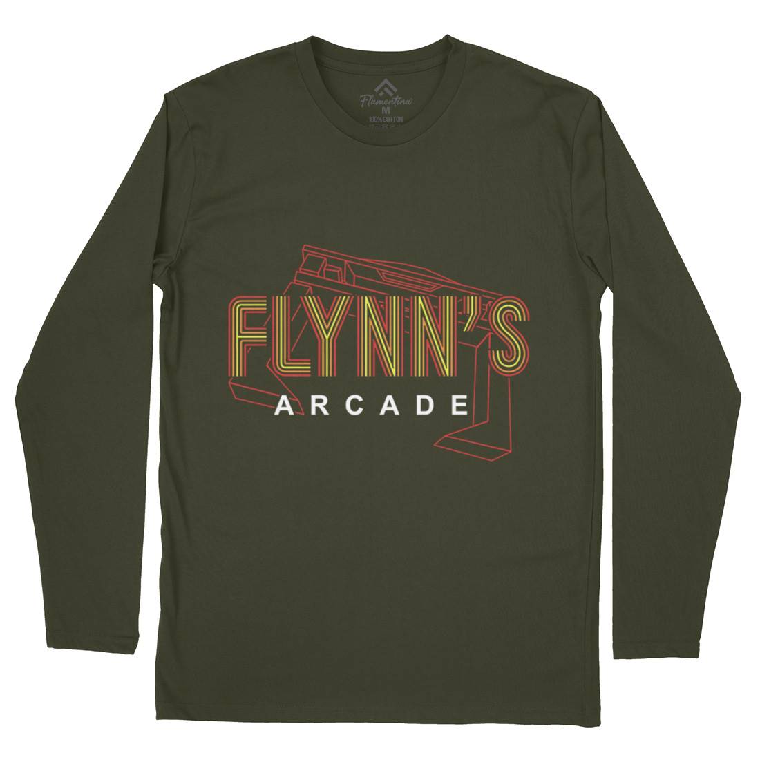Flynns Arcade Mens Long Sleeve T-Shirt Space D154