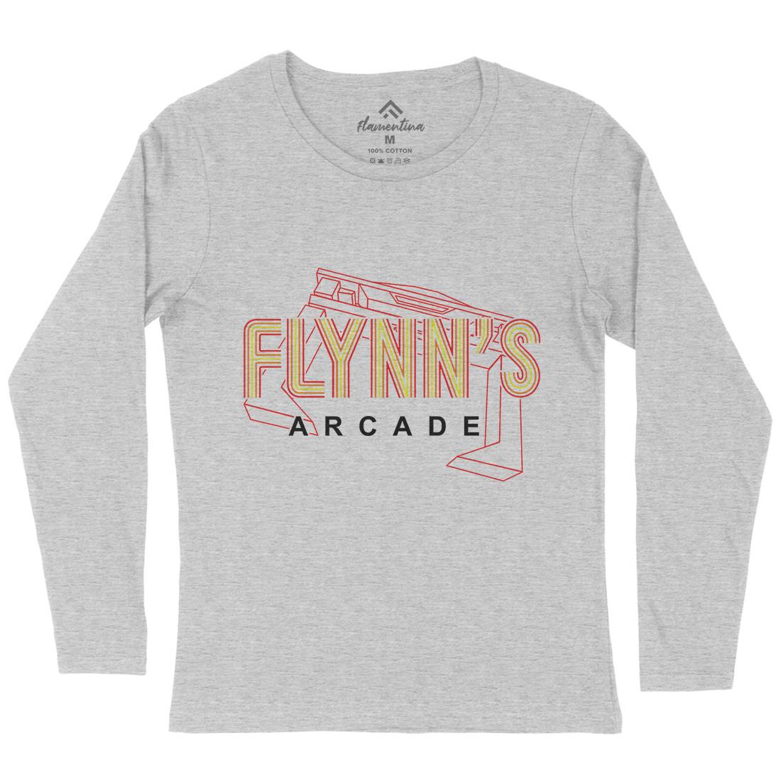 Flynns Arcade Womens Long Sleeve T-Shirt Space D154