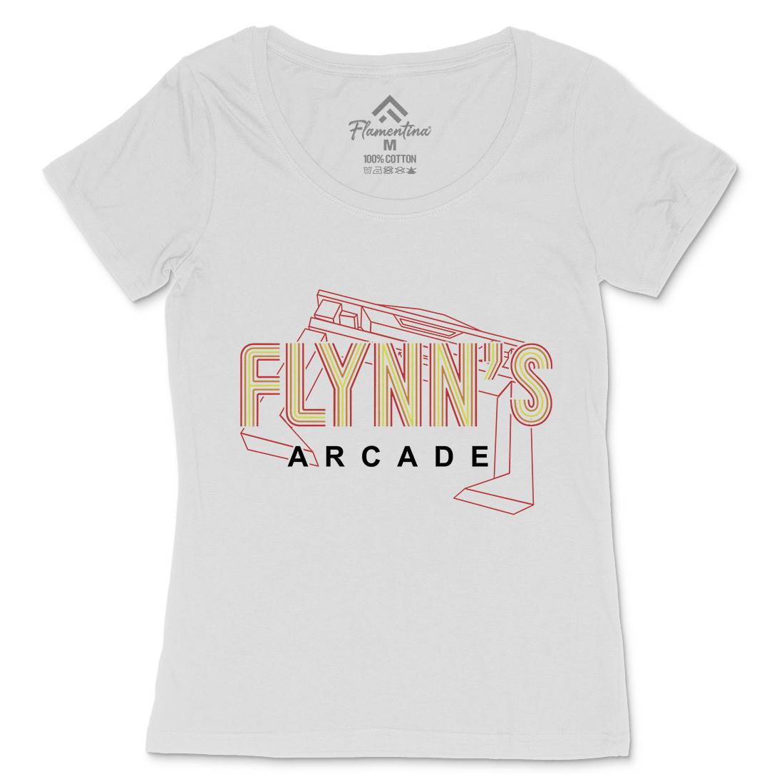 Flynns Arcade Womens Scoop Neck T-Shirt Space D154