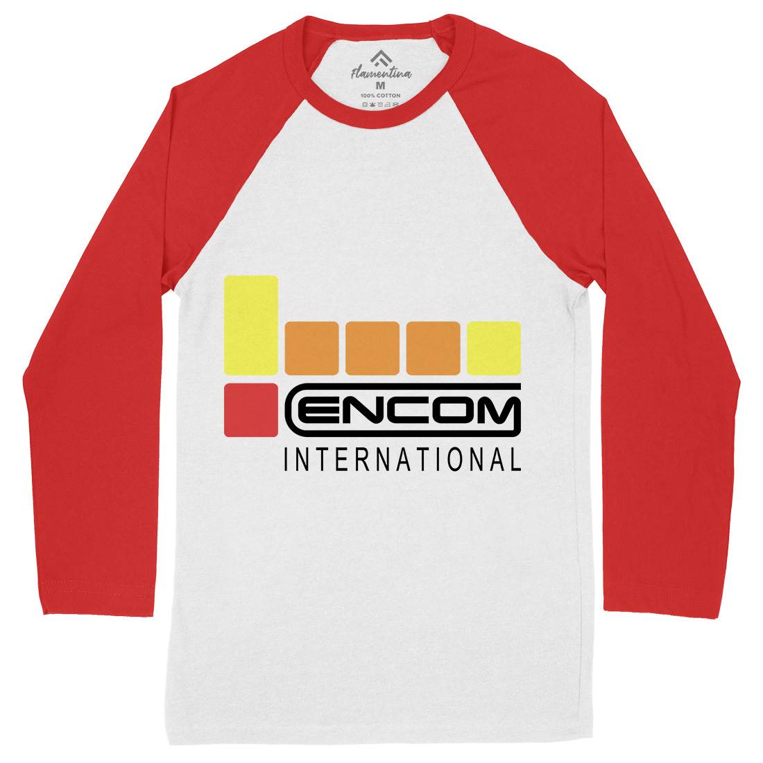 Encom Mens Long Sleeve Baseball T-Shirt Space D155