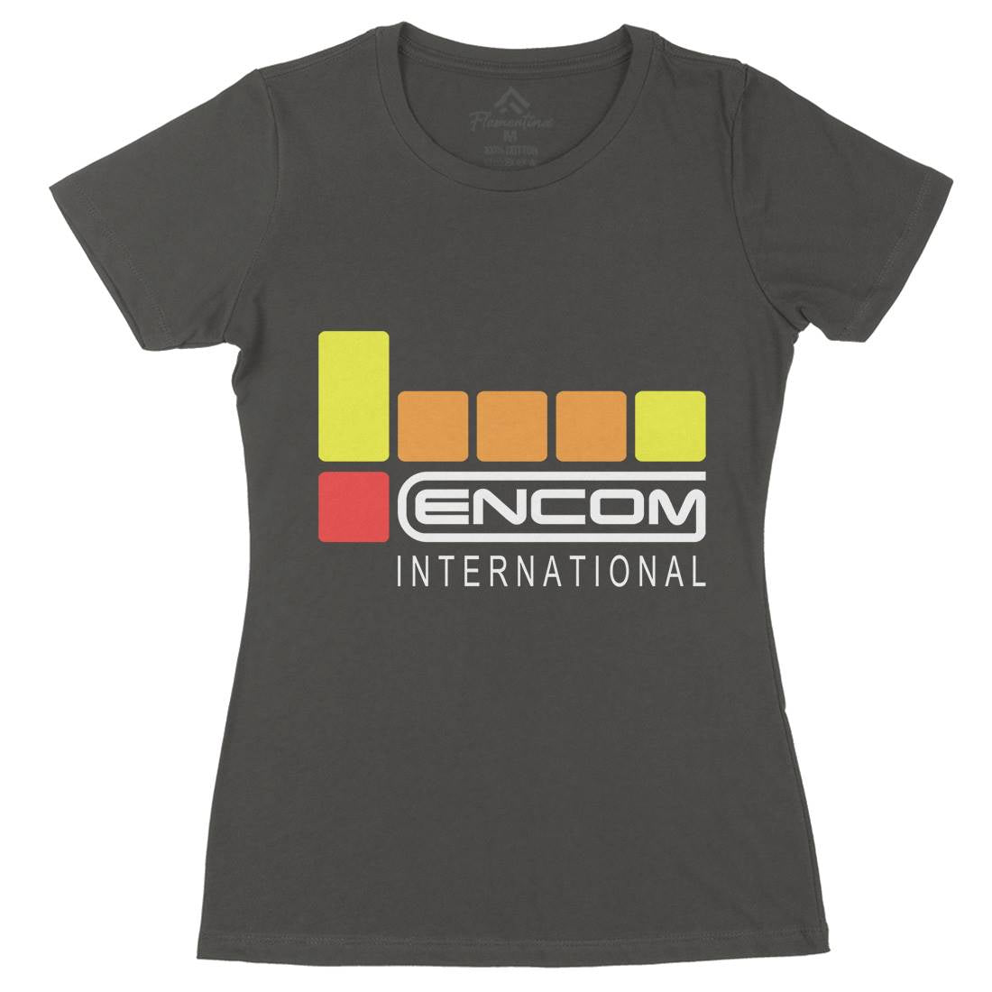 Encom Womens Organic Crew Neck T-Shirt Space D155