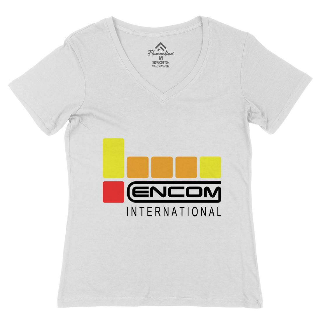 Encom Womens Organic V-Neck T-Shirt Space D155