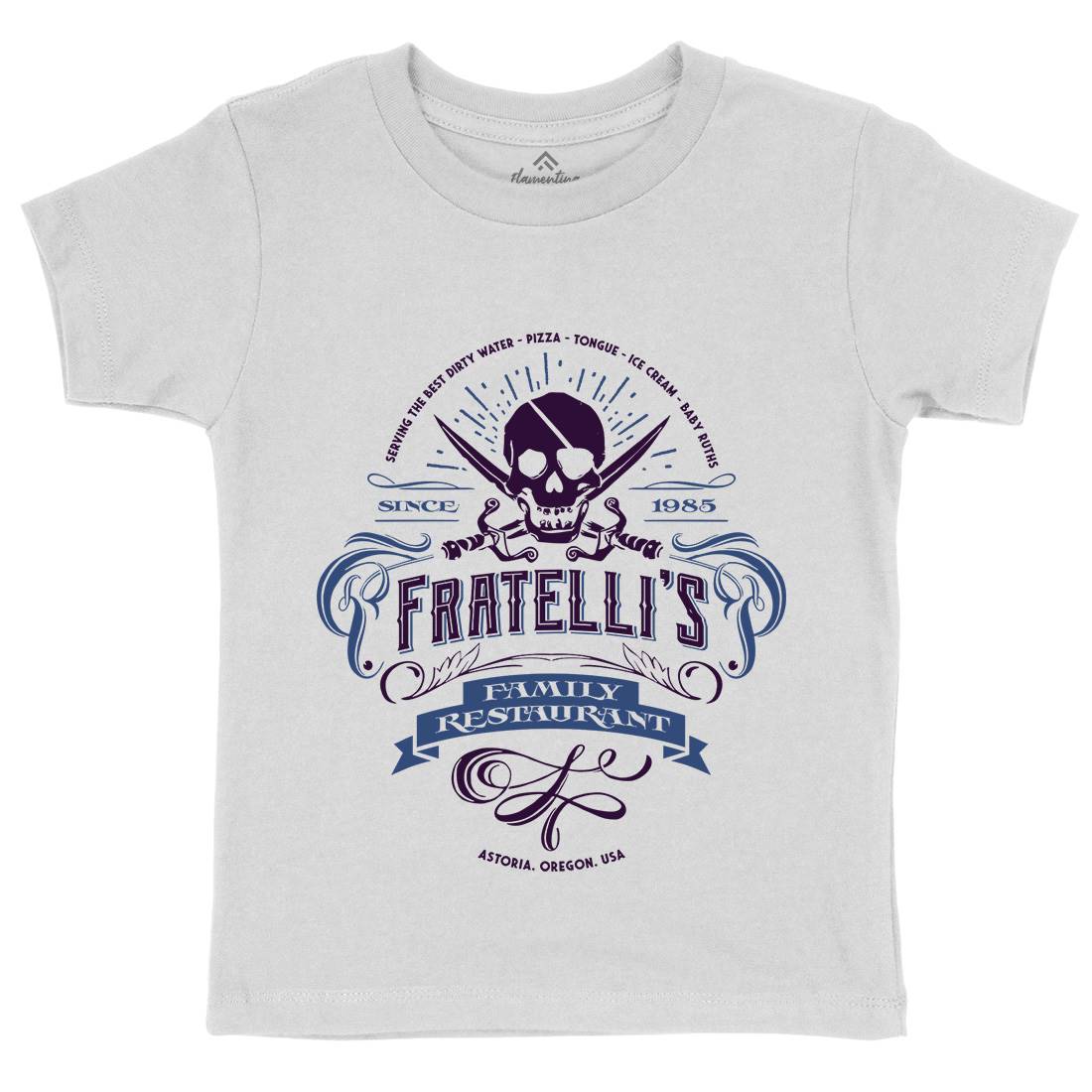 Fratellis Restaurant Kids Organic Crew Neck T-Shirt Horror D157