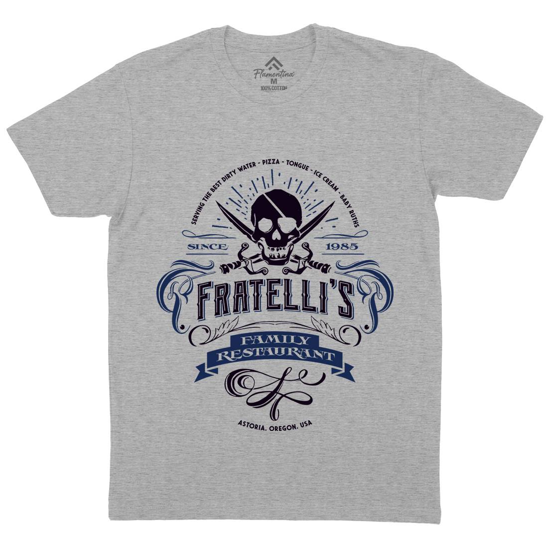 Fratellis Restaurant Mens Crew Neck T-Shirt Horror D157