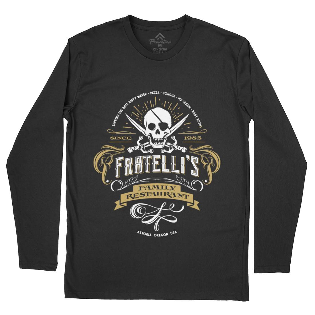 Fratellis Restaurant Mens Long Sleeve T-Shirt Horror D157